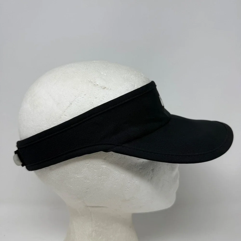 Nike Featherlight Dri-FIT Visor Black Adjustable Running Tennis Hat Swoosh Logo